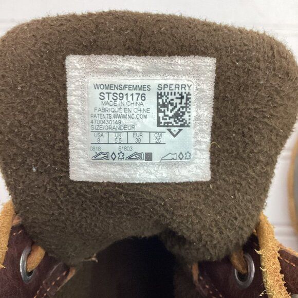 Sperry Top-Sider Womens 8 Saltwater Leather Duck Boots Waterproof Lace-Up STS911 - Picture 10 of 11